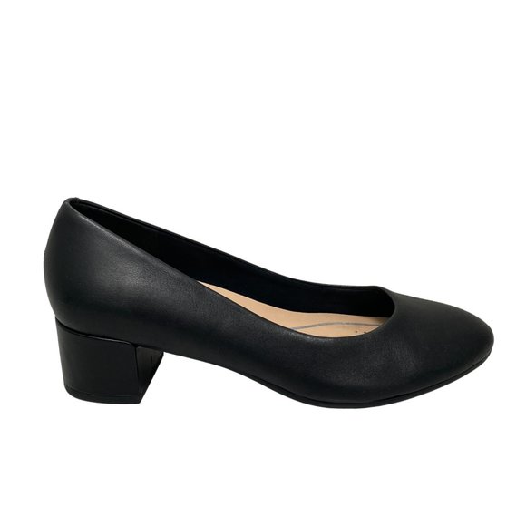 Easy Spirit Comfort Ailene Low Block Heel Dress Shoes Pumps Black Leather Size 8 - Picture 6 of 12